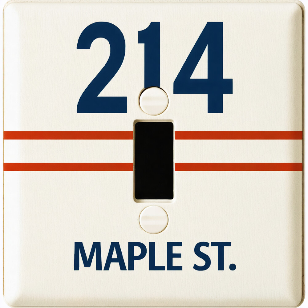 Custom UV Crafts example: House numbers